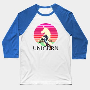 UNICORN, wild & free (with rearing horse) Baseball T-Shirt